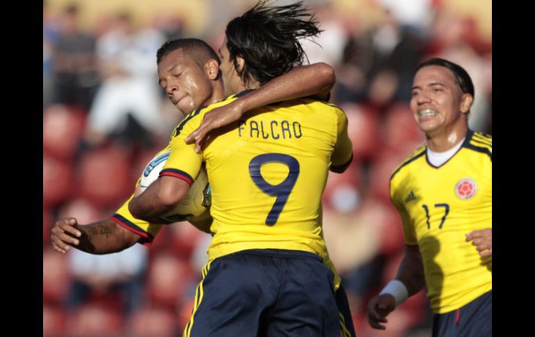 Los colombianos se impusieron en un excelente juego ante su rival boliviano, en especial el jugador Falcao.AP  /