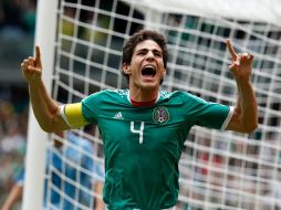 Antonio Briseño celebra su gol ante Uruguay. REUTERS  /