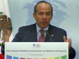 Felipe Calderón se congratuló en la conferencia sobre la Construcción de un Sector Público Efectivo y Transparente en AL. ESPECIAL  /