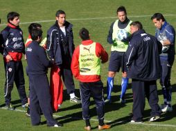 La Selección chilena se vio muy desahogada durante el entrenamiento de hoy. NOTIMEX  /