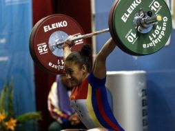 Yusleidy Figueroa es otra representante del deporte de la halterofilia por parte de Venezuela. MEXSPORT  /