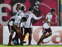 Jugadores de la Selección de Venezuela, durante partido de cuartos de final en la Copa América Argentina 2011. MEXSPORT  /