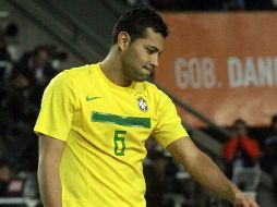 Jugador de la Selección de Brasil, André Santos, durante partido de cuartos de final de la Copa América en Argentina. MEXSPORT  /