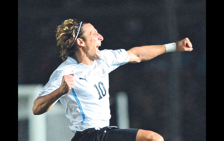 Diego Forlán, atacante charrúa. AFP  /