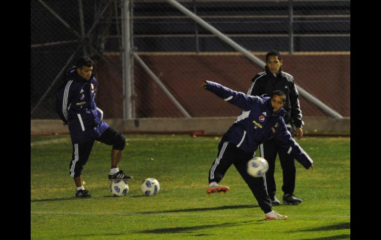 Entrenamiento de la Selección de Venezuela en el Club Andes Talleres. NOTIMEX  /