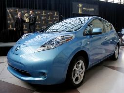 El Nissan Leaf fue presentado como el Auto Mundial del Año  2011 en el Salón Internacional del Automóvil de Nueva York. AP  /