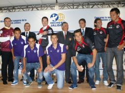 Manuel Herrera, Eduardo Ruíz, Alonso Ulloa y Carlos Leaño acudieron al evento de Hecho en Jalisco.  A. ALCARAZ  /