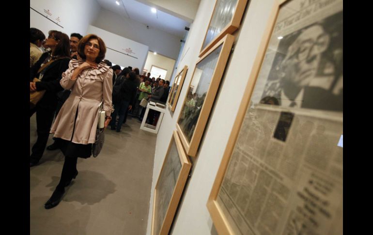 Pilar del Río, ayer en  la presentación de José Saramago. La consistencia de los sueños. NOTIMEX  /