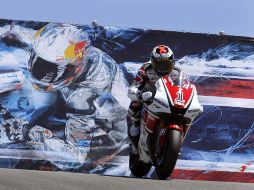 El español durante los entrenamientos en el circuito de Laguna Seca. AP  /