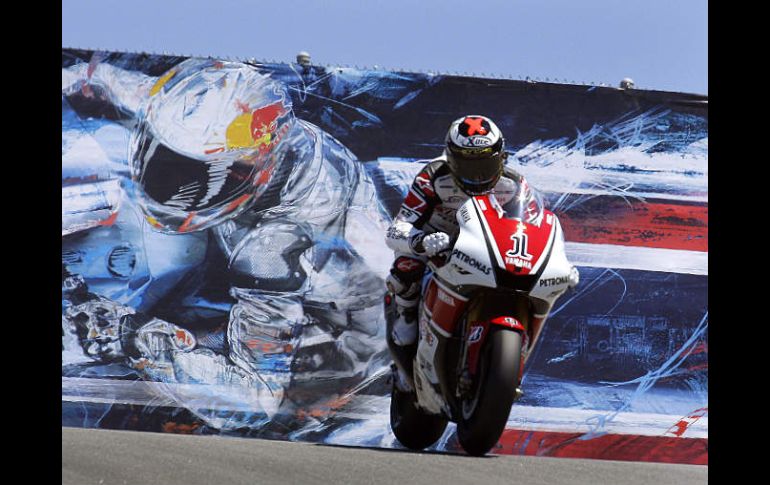 El español durante los entrenamientos en el circuito de Laguna Seca. AP  /