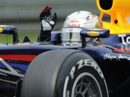 El piloto alemán, Sebastian Vettel, durante la carrera en Nurburgring, Alemania. AFP  /