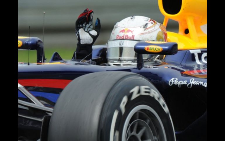 El piloto alemán, Sebastian Vettel, durante la carrera en Nurburgring, Alemania. AFP  /