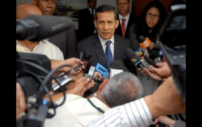 El presidente electo de Perú, Ollanta Humala, durante una rueda de prensa. NTX  /