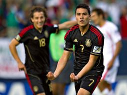 Pablo Barrera (D), durante juego de Copa Oro 2011 celebrado en Chicago, Illinois. MEXSPORT  /