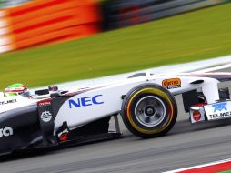 El piloto de F1 de la escudería Sauber F1 Team, Sergio Pérez, en acción durante el pasado Gran Premio de Alemania.EFE  /