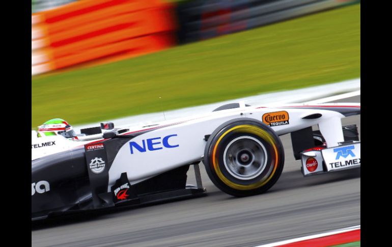 El piloto de F1 de la escudería Sauber F1 Team, Sergio Pérez, en acción durante el pasado Gran Premio de Alemania.EFE  /