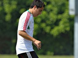 El nuevo refuerzo del Zaragoza, Efraín Juárez, durante sesión de entrenamiento con la Selección mexicana de futbol. MEXSPORT  /