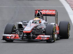 El piloto británico, Lewis Hamilton, durante la competencia del GP en Alemania donde conquistó el título. AP  /