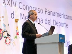 El secretario de Salud, José Ángel Córdova Villalobos, durante el Congreso Panamericano de Medicina Deportiva. E. PACHECO  /