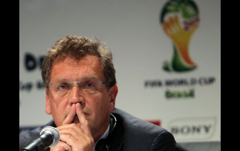 El secretario general de la FIFA, Jérome Valcke, ofreció una rueda de prensa el miércoles pasado en Río de Janeiro. EFE  /