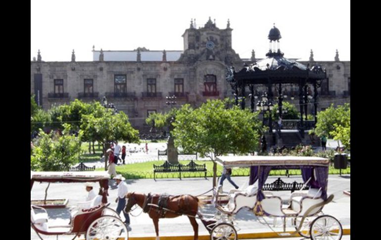 La Plaza de Armas del centro de la ciudad fue el escenario de los manifestantes. ARCHIVO  /