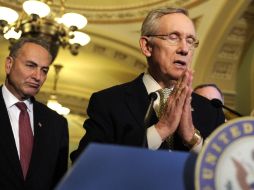 Harry Reid, líder demócrata, hace un llamado a destrabar el desconcierto político en el país. EFE  /