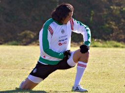 Héctor Reynoso durante los entrenamientos con la selección. MEXSPORT  /