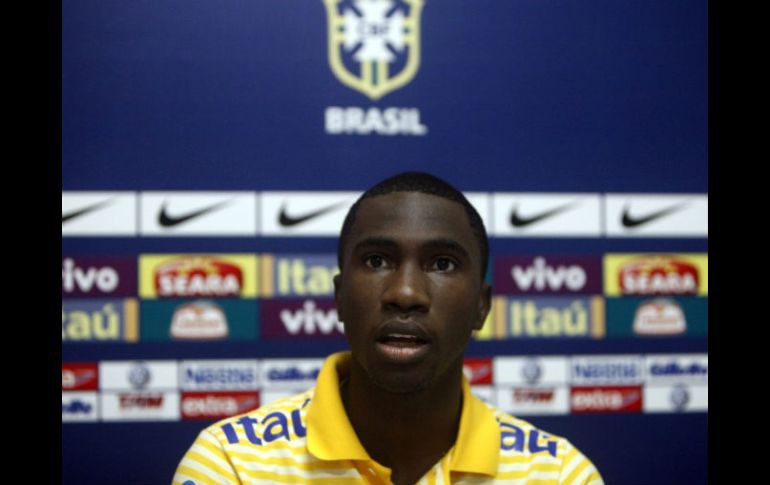 Guilherme Ferreira Pinto, en la rudea de prensa efectuada hoy en Barranquilla. EFE  /