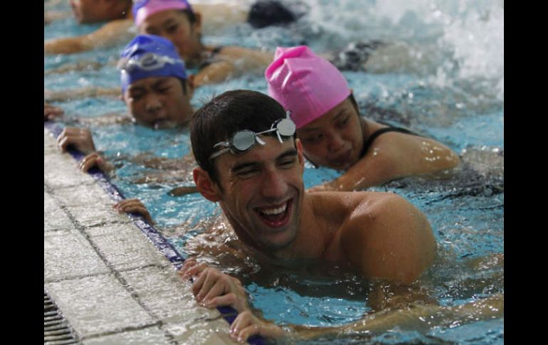 Micheal Phelps fue embajador de las Olimpiadas Especiales en Shanghai. REUTERS  /