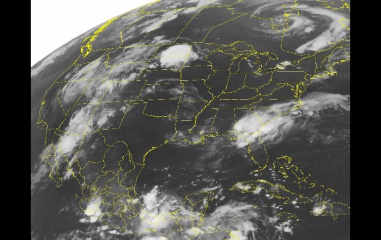 Imagen de satélite sobre las condiciones metereológicas actuales. AP  /