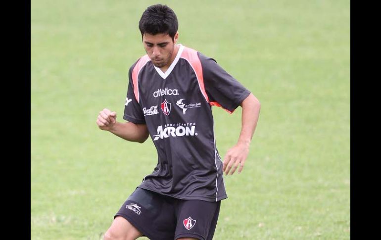 El capitán de Atlas, Nestor Vidrio, durante sesión de entrenamiento en el Club Atlas Colomos. EL INFORMADOR  /