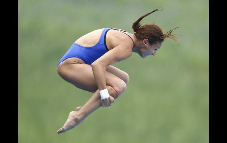 Paola Espinosa fue la abanderada de México en la ceremonia inaugural de Beijing 2008. REUTERS  /