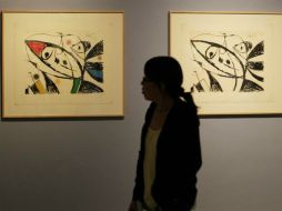 Piezas de la serie Mallorca, de Miró, que forman parte de la exposición El silencio en el estudio, que abre mañana en el Mura.M.FREYRÍA  /