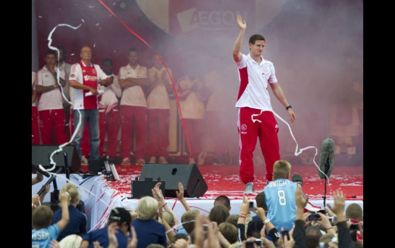 Jan Vertonghen del equipo de Ajax durante una presentación de su equipo en Amsterdam. AFP  /