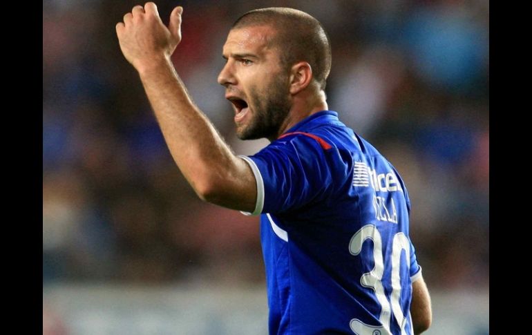 Emmanuel Villa de Cruz Azul, durante partido del Torneo Apertura ante Pachuca. MEXSPORT  /