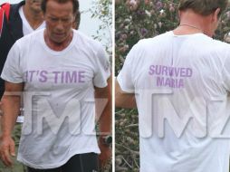 Arnold Schwarzenegger reapareció ahora con temerarias leyendas. ESPECIAL TMZ  /