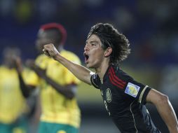 Carlos Orrantia, exultante tras marcar el gol del empate. AP  /