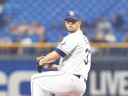 James Shields logró ayer su undécimo triunfo con los Rays de Tampa Bay al derrotar 4-0 a los Reales de Kansas City. AFP  /