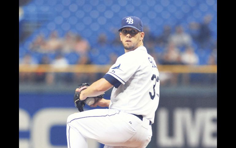 James Shields logró ayer su undécimo triunfo con los Rays de Tampa Bay al derrotar 4-0 a los Reales de Kansas City. AFP  /