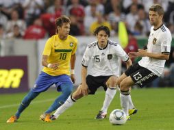 El jugador brasileño Neymar durante el partido amistoso contra Alemania en Stuttgart. AFP  /