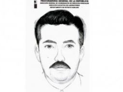 Retrato hablado del presunto líder criminal difundido por la Procuraduría General de la República. ESPECIAL  /