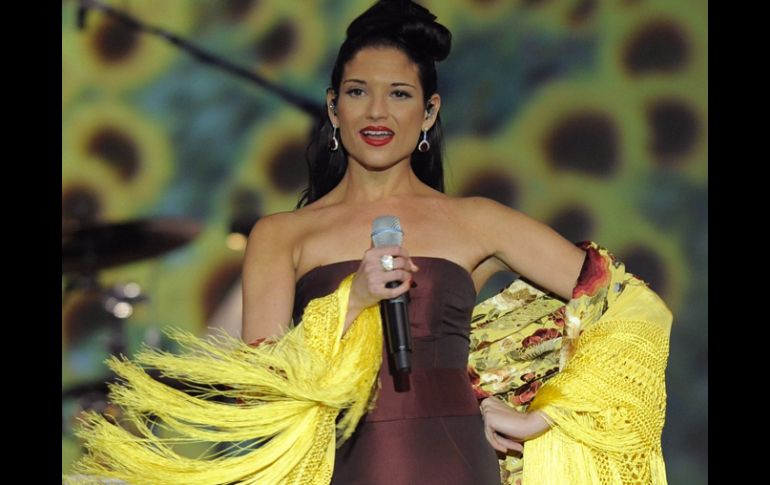 La cantante española Natalia Jiménez, exvocalista del grupo La Quinta Estación. AP  /