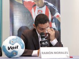 Al momento de anunciar su retiro de las canchas, Ramón Morales no pudo evitar que le brotaran algunas lágrimas. E. PACHECO  /