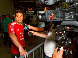 Pablo Barrera durante una entrevista en una convocatoria de la Selección mexicana. MEXSPORT  /