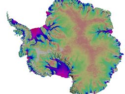 En alta resolución se muestra el patrón del flujo del hielo en el continente helado. EFE  /