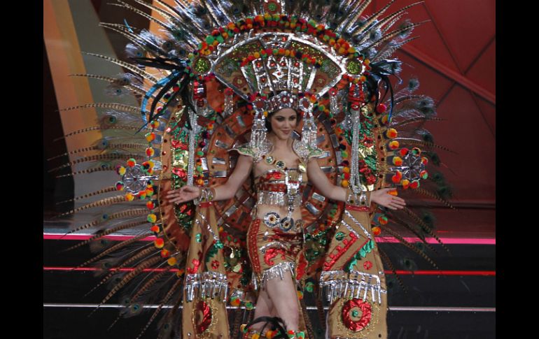 Al final, el traje ganador fue Diosa de la plata, vestimenta que recuerda las raíces del México prehispánico. S. NÚÑEZ  /