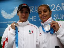 Paola Espinosa y Tatiana Ortiz, tuvieron una buena actuación y superaron las 300 unidades. ESPECIAL  /