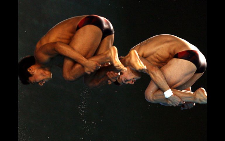 Jonathan Ruvalcaba y Rommel Pacheco ganaron bronce en la plataforma 10 metros. EL UNIVERSAL  /