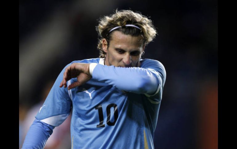 Diego Forlán con la selección uruguaya durante el torneo Copa América. REUTERS  /