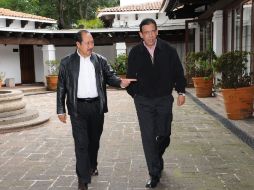 En días pasados, Godoy (izq) se reunió con el dirigente nacional priista Humberto Moreira (der). NOTIMEX  /